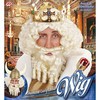 foto 2 pruik koning met lokken en baard blond
