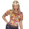 t-shirt fluweel dames flower power
