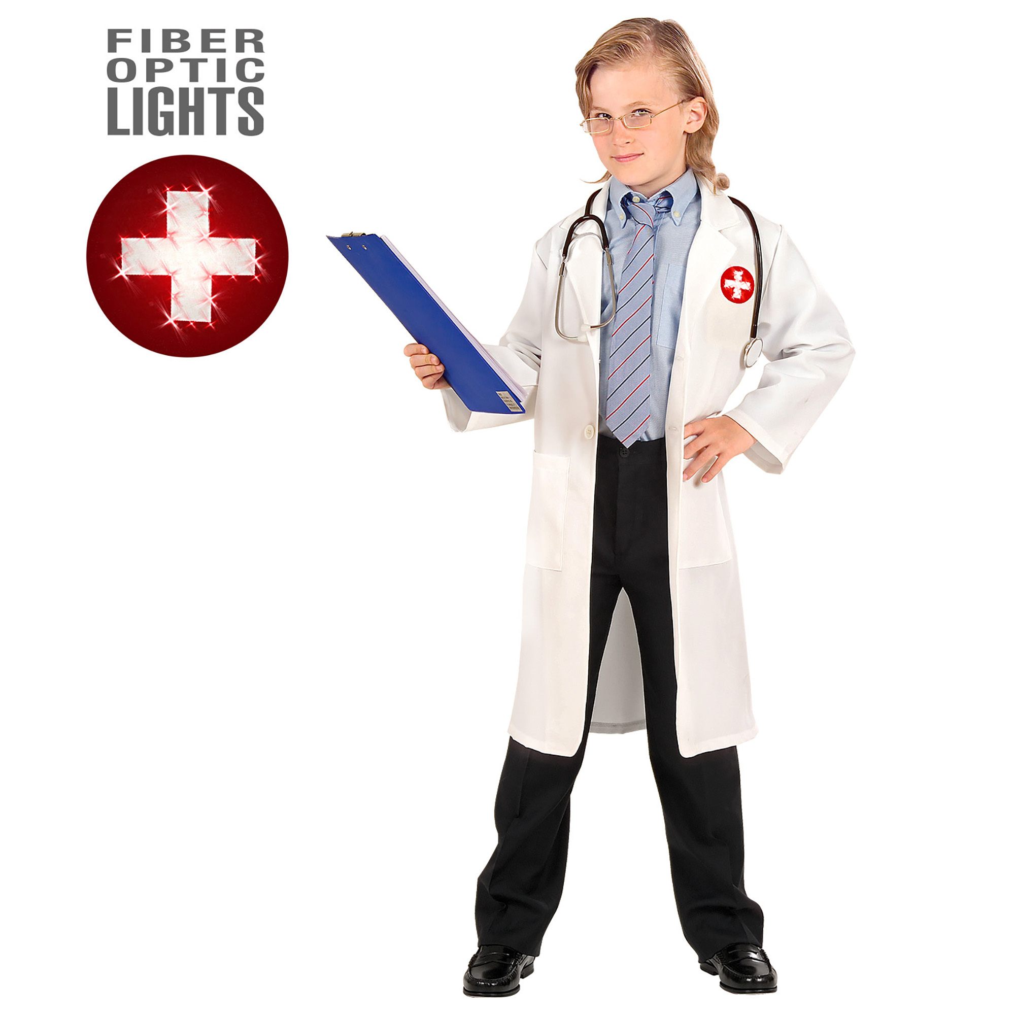Witte doktersjas dr diagnose kind