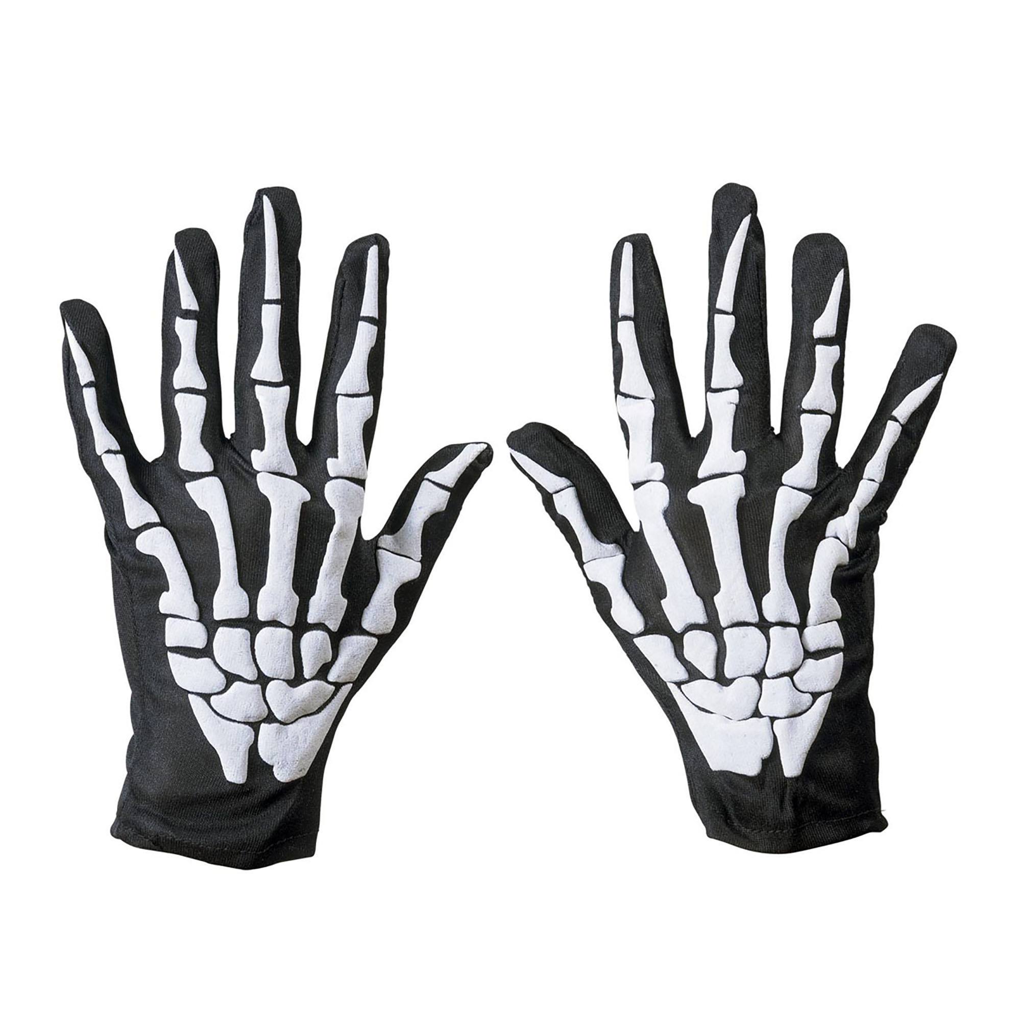 Zwarte handschoenen skelet geraamte