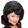 foto 1 zwarte weduwe pruik met spin