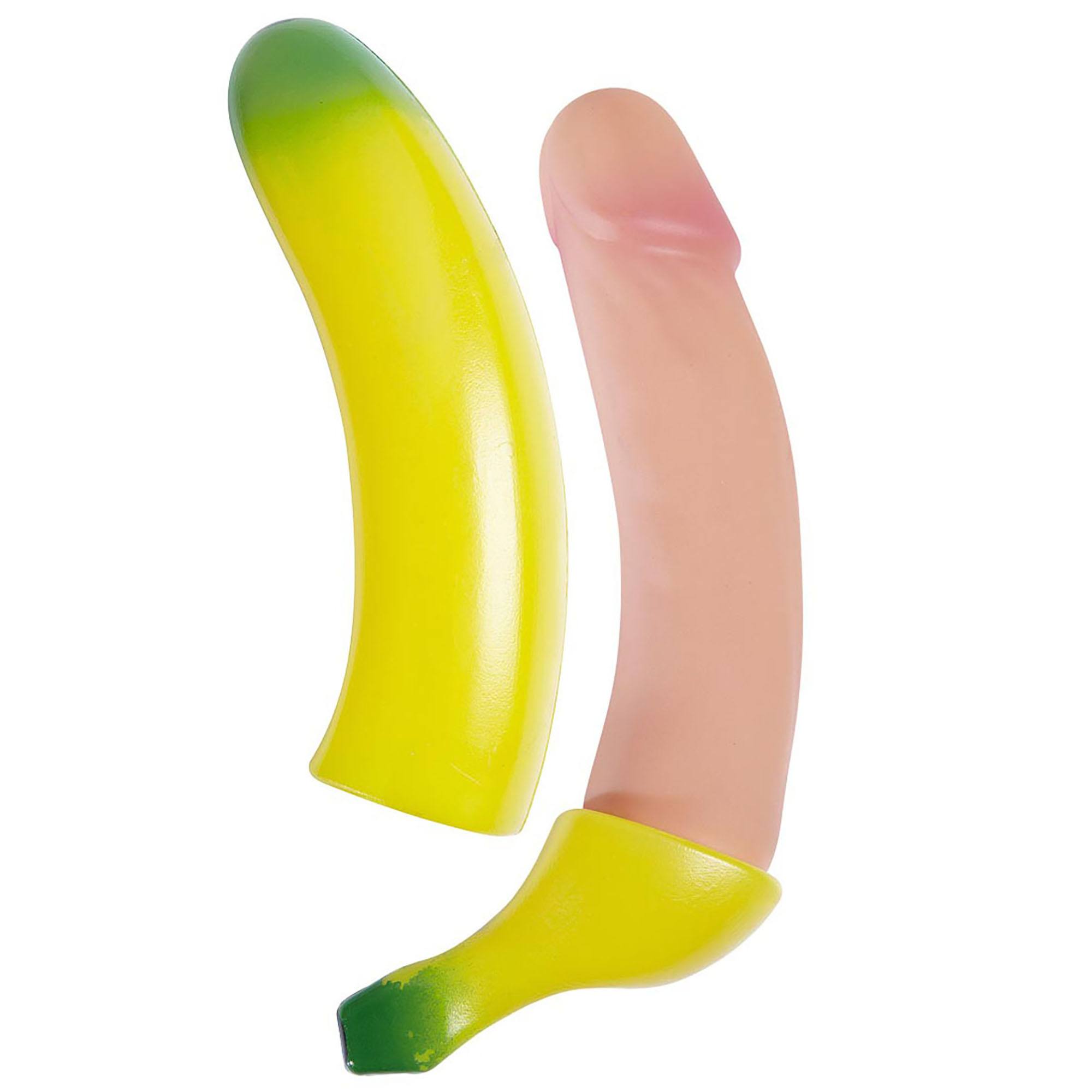 Erotische spuitende piemel banaan