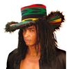 Funky rasta hoed met plushe rand
