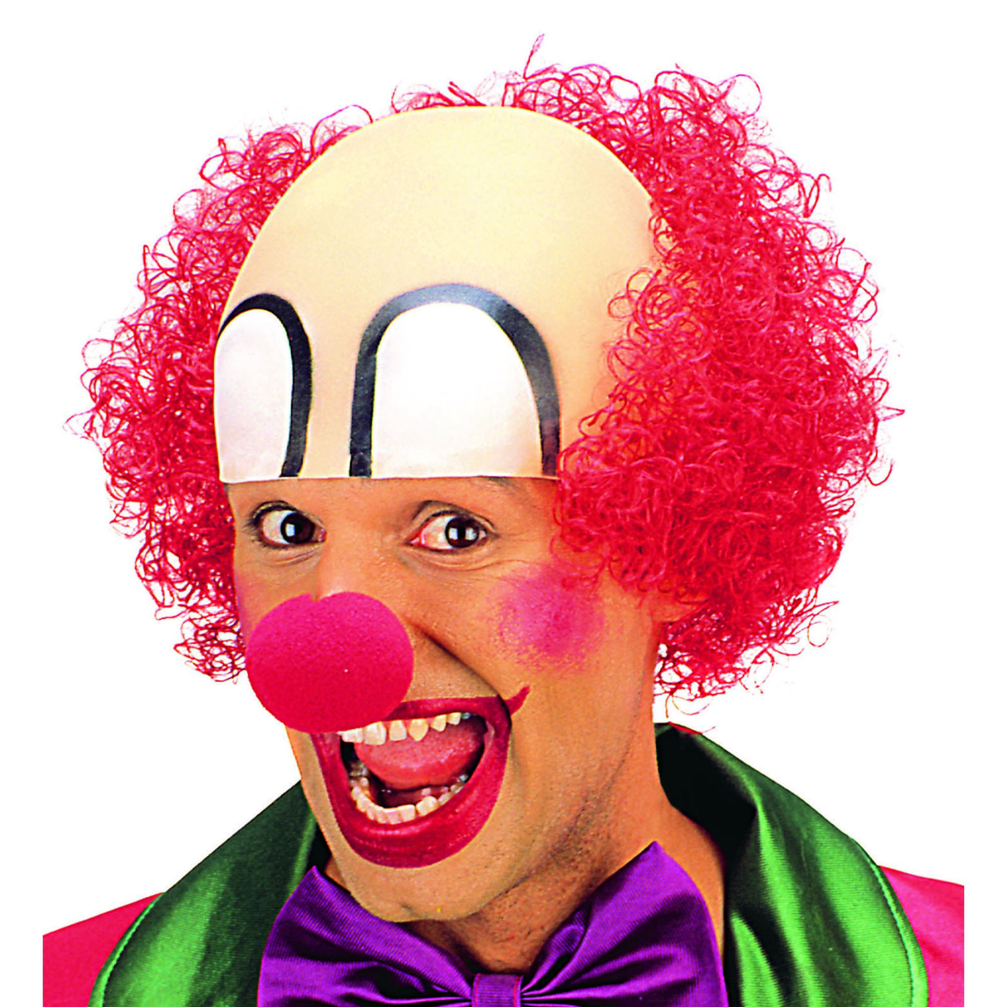 Kale kop clown met rood haar