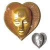 foto 1 Masker hart in goud of zilver glitters