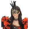 foto 2 Oogmasker glitter met stenen zwart volwassen