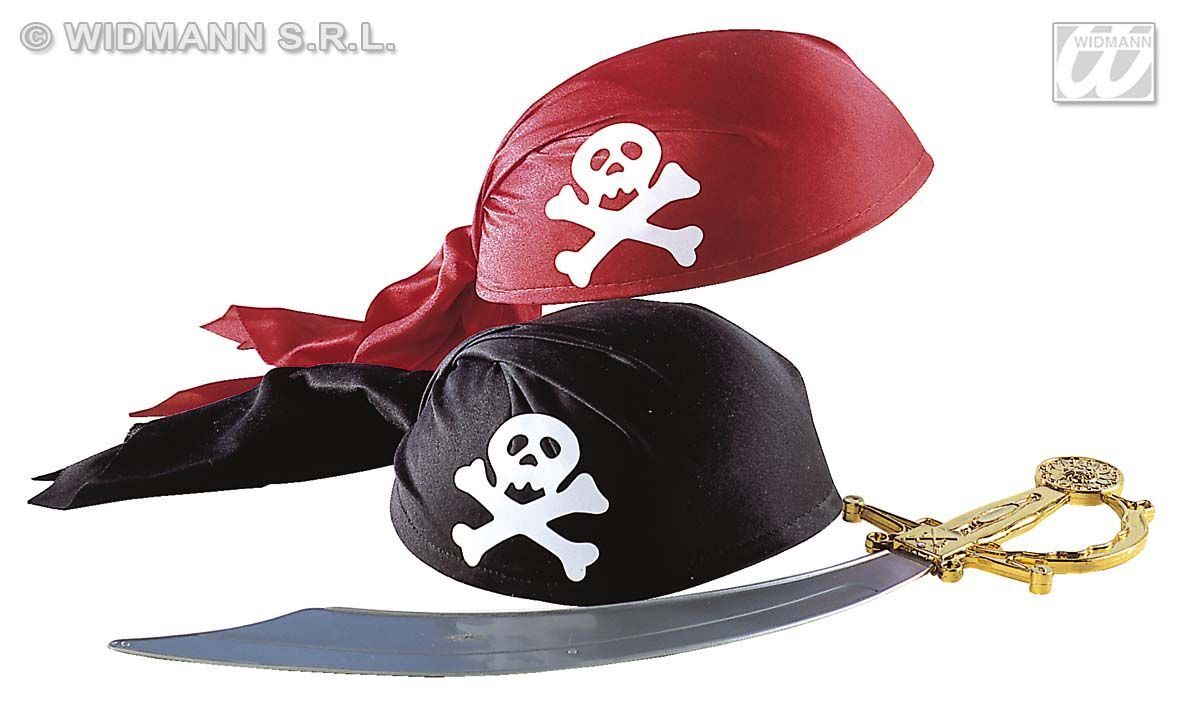 Piraten muts dames rood of zwart