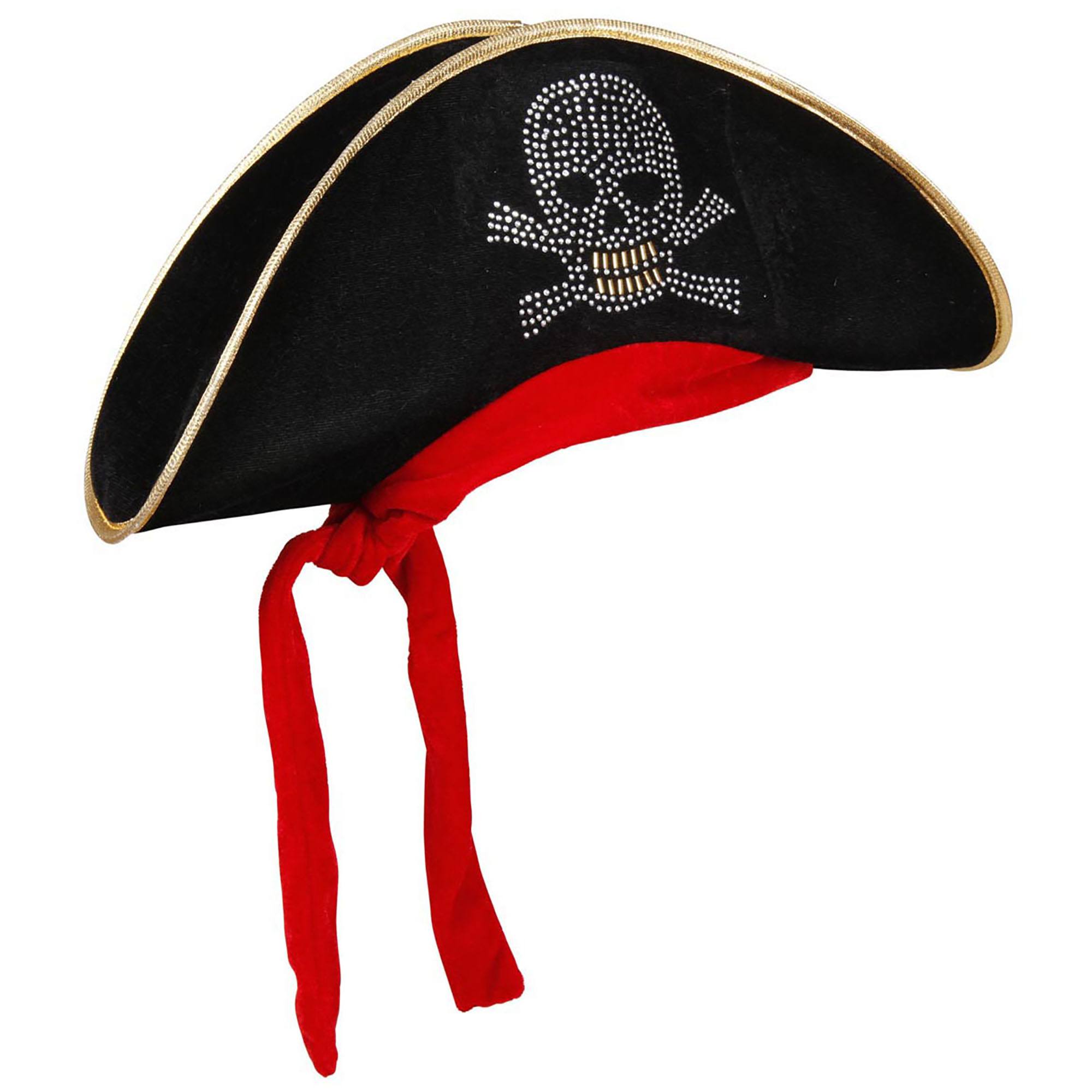 Piratenhoed met bespijkerde schedel en bandana