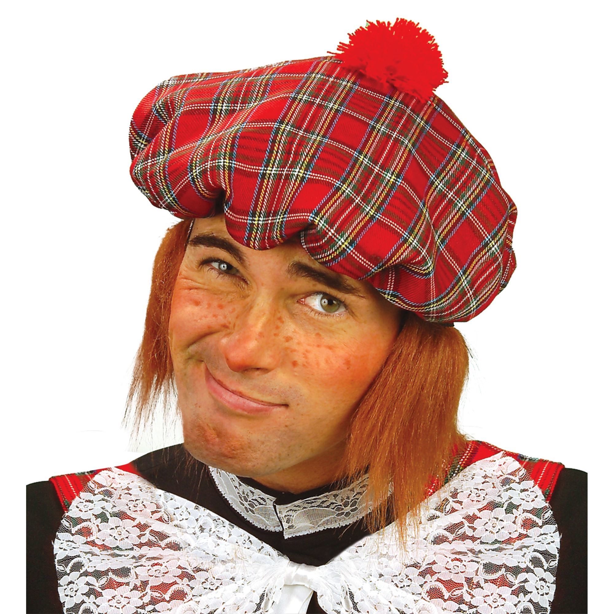 Schotse muts met rood haar volwassen
