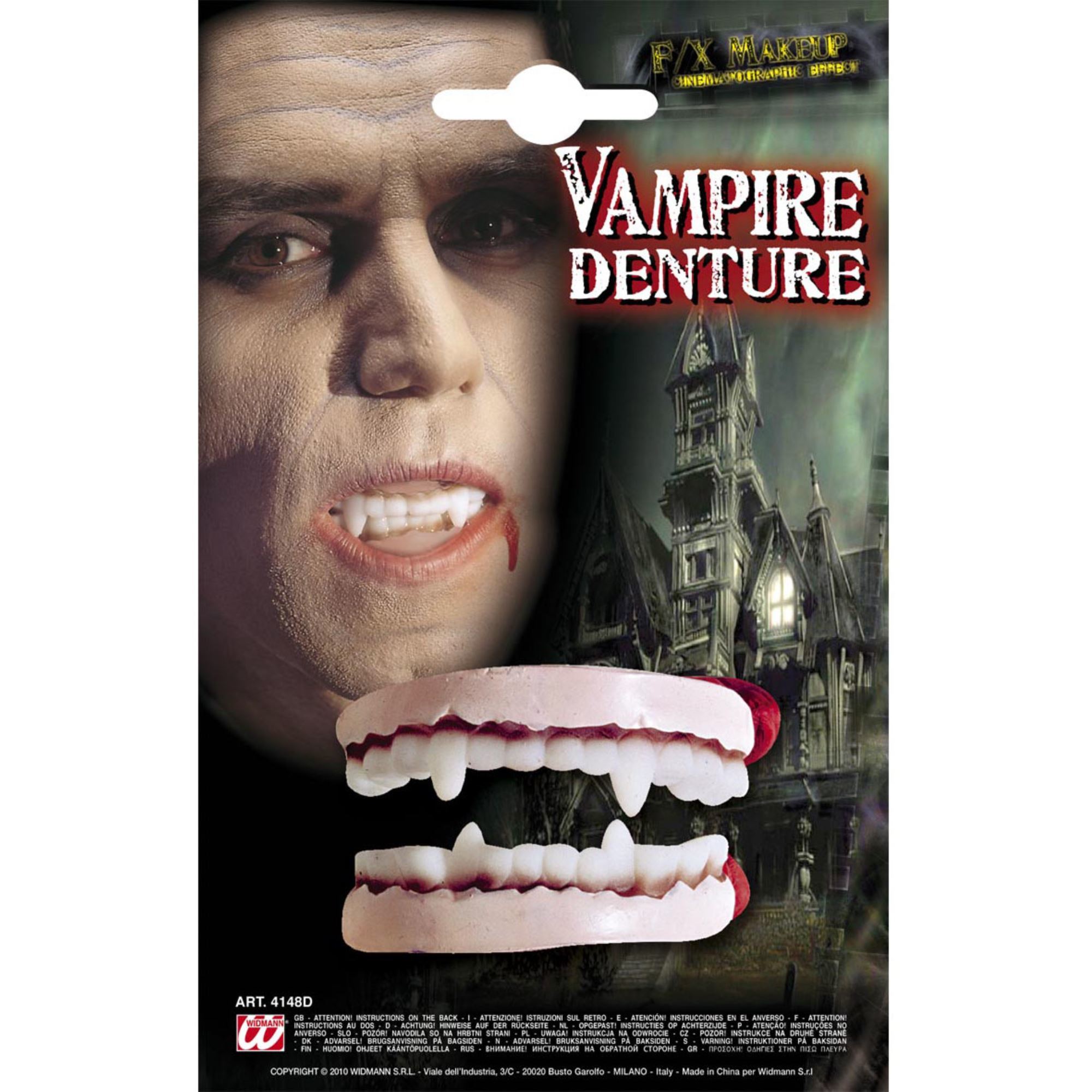 Vampier gebit voor volwassen luxe uitvoering met tanden