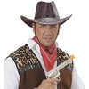 foto 2 cowboyhoed lederlook met decoratie bruin
