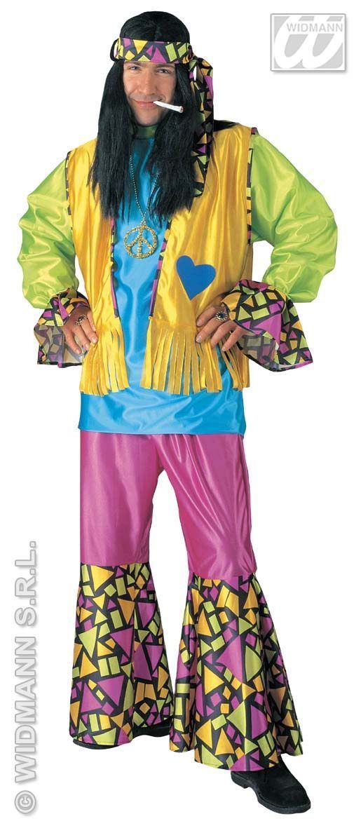 hippie man  , flower power kostuum