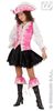 luxe pirate dame , piraten outfit  roze
