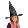 foto 3 Magische zwarte heksenhoed  kinder maat voor griezelen tijdens halloween of thema feesten.