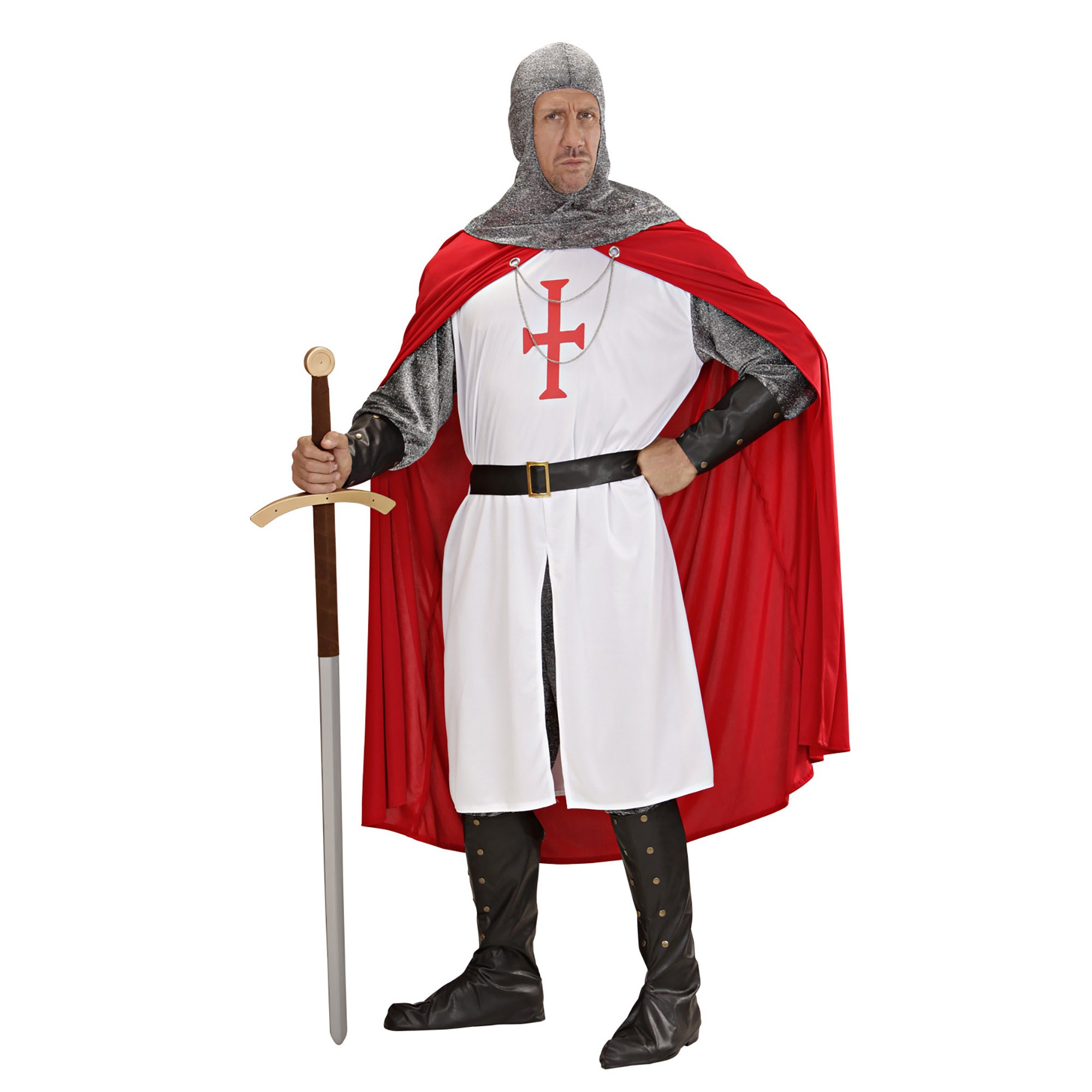 Middeleeuwse kruisridder ridder kostuum volwassen