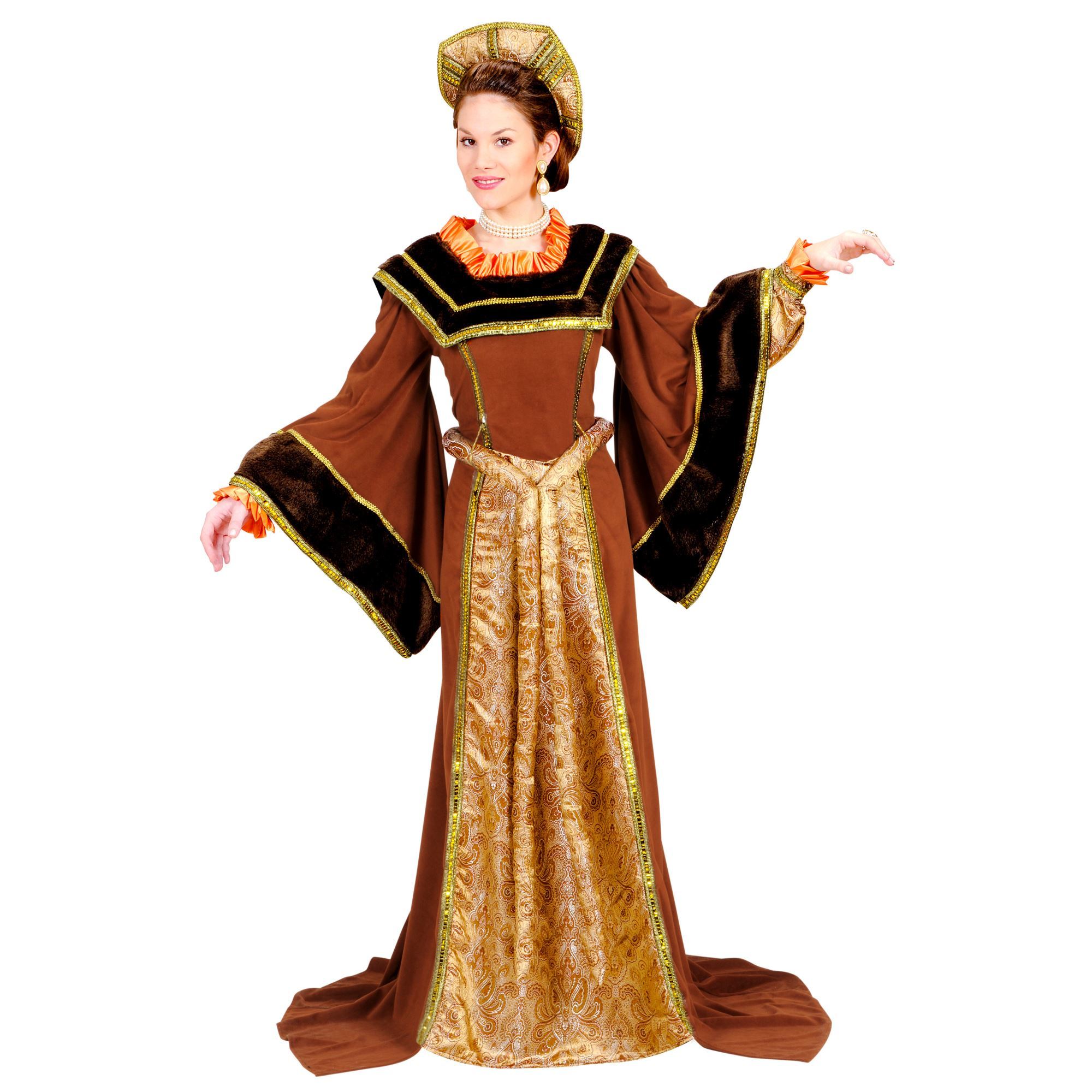 middeleeuwse engelse dame kostuum luxe