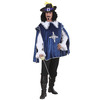 foto 3 musketier heren kostuum blauw