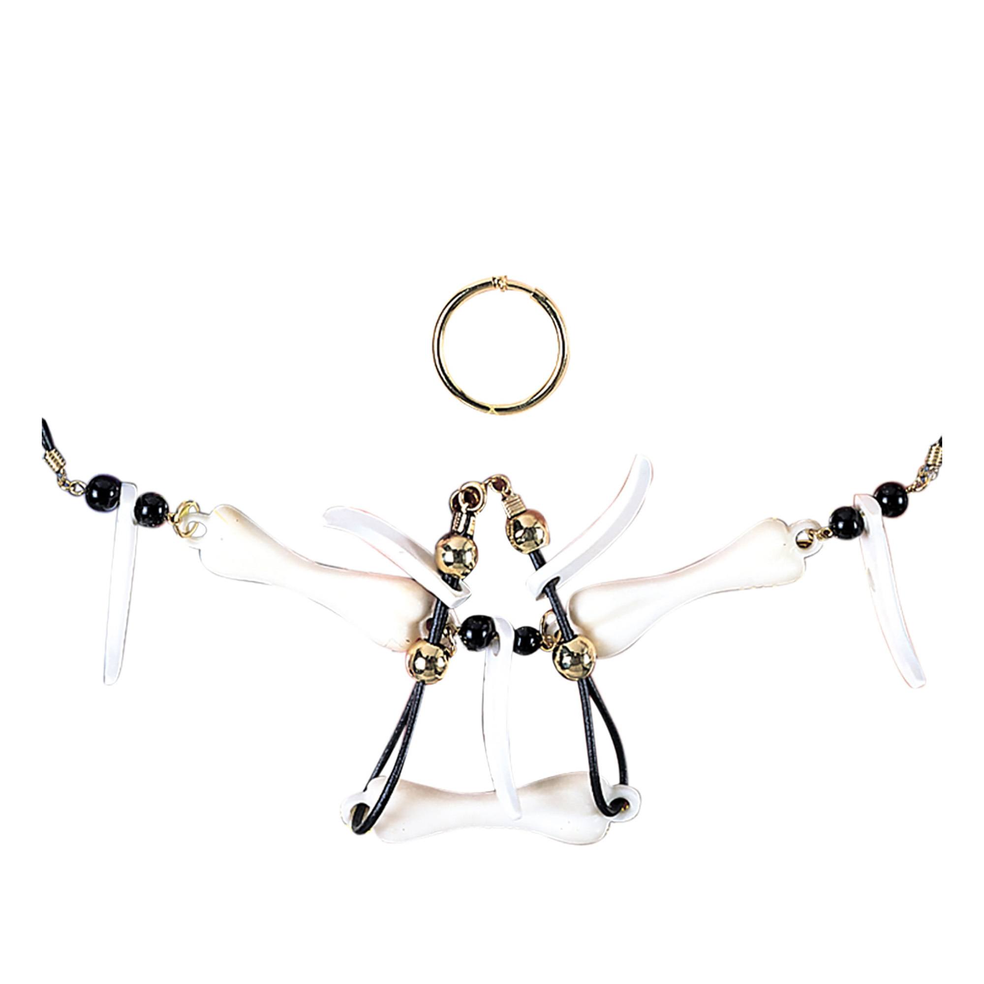oermannen set neusring armband en ketting van botten