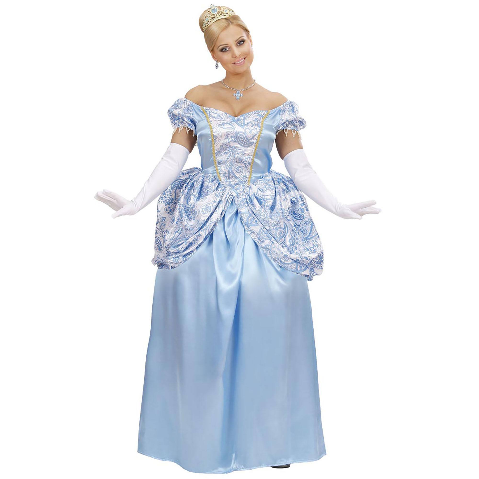 satijnen prinsessenjurk  royal blauwe prinsessen jurk