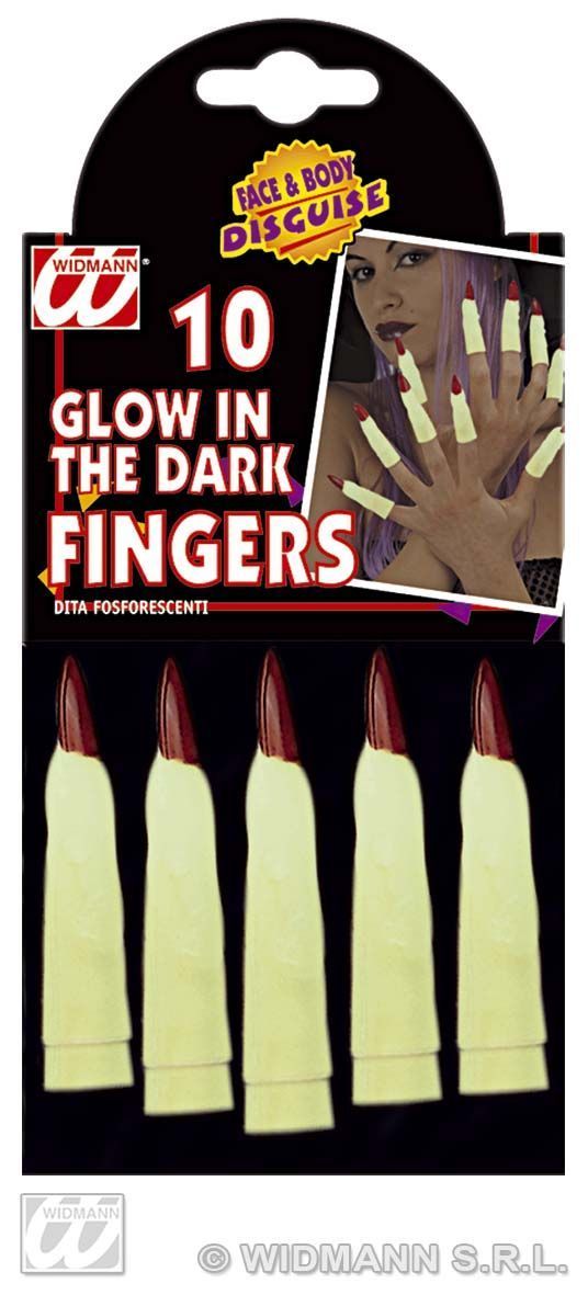 tien heksenvingers lichtgevend in het donker