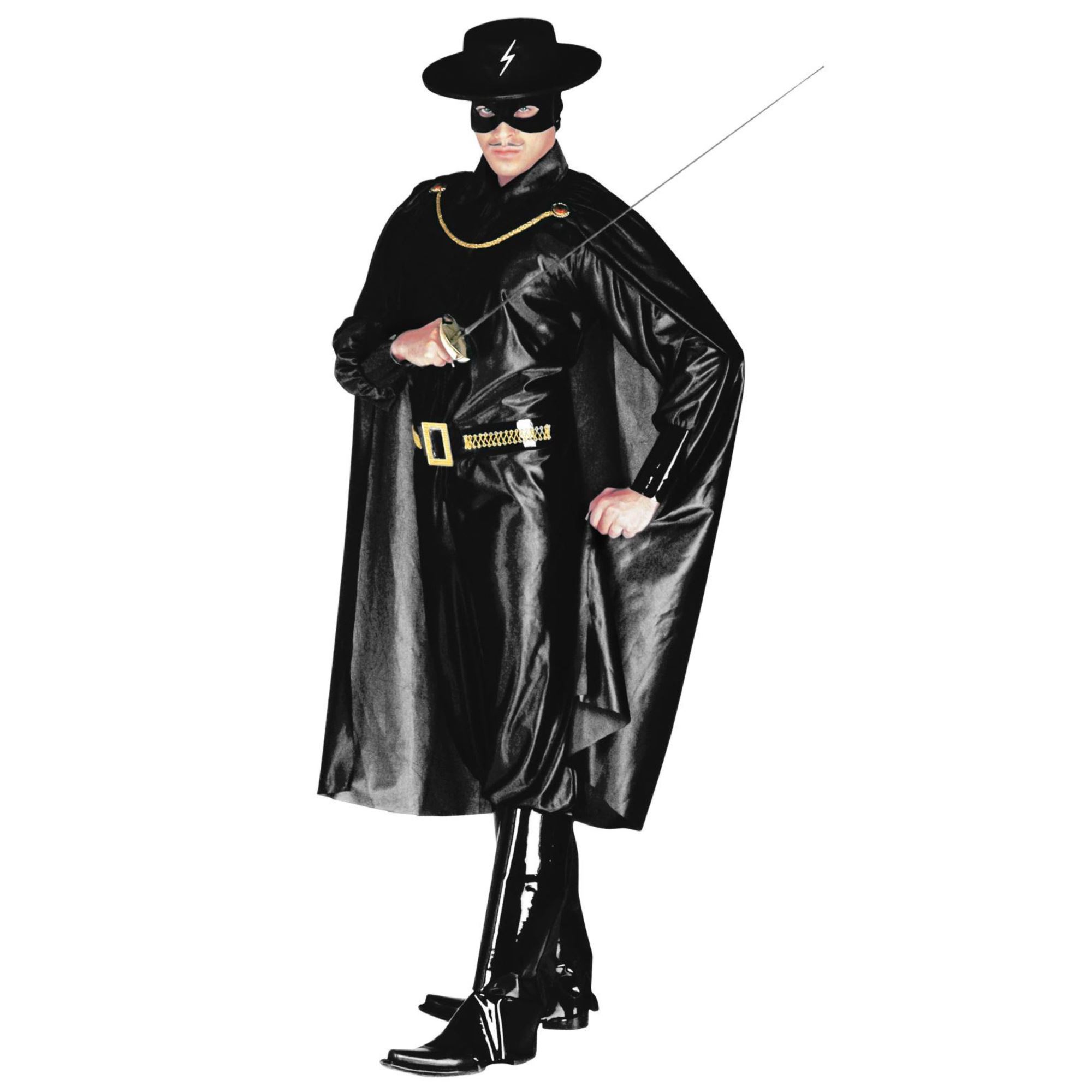 Zorro kostuum gemaskerde bandiet luxe