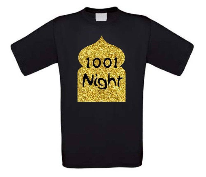 1001 night t-shirt korte mouw glitter goud