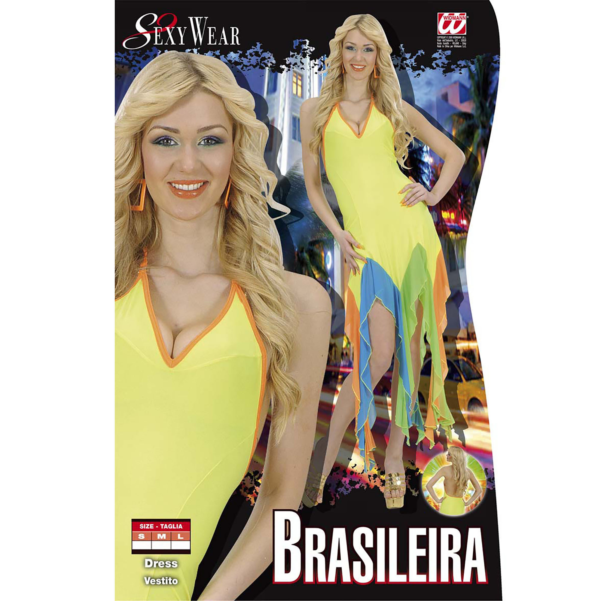 Brazilliaanse Samba Jurk Neon Geel Goedkoop