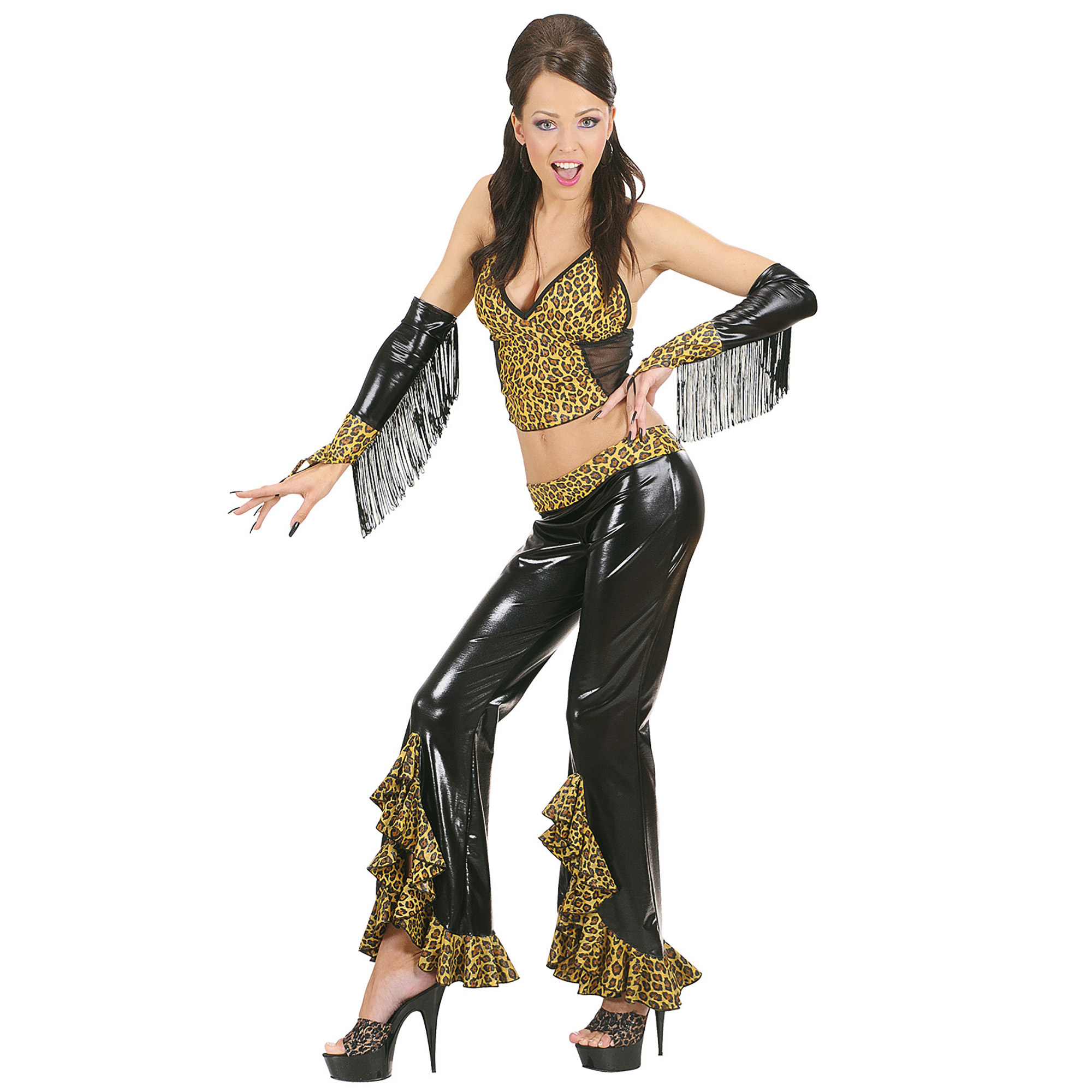 Broek met luipaardprint Dames Losse casual Hoge taille Joggingbroek met grote maten en zak