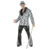 foto 2 Broek vinyl zwart met zebra print 