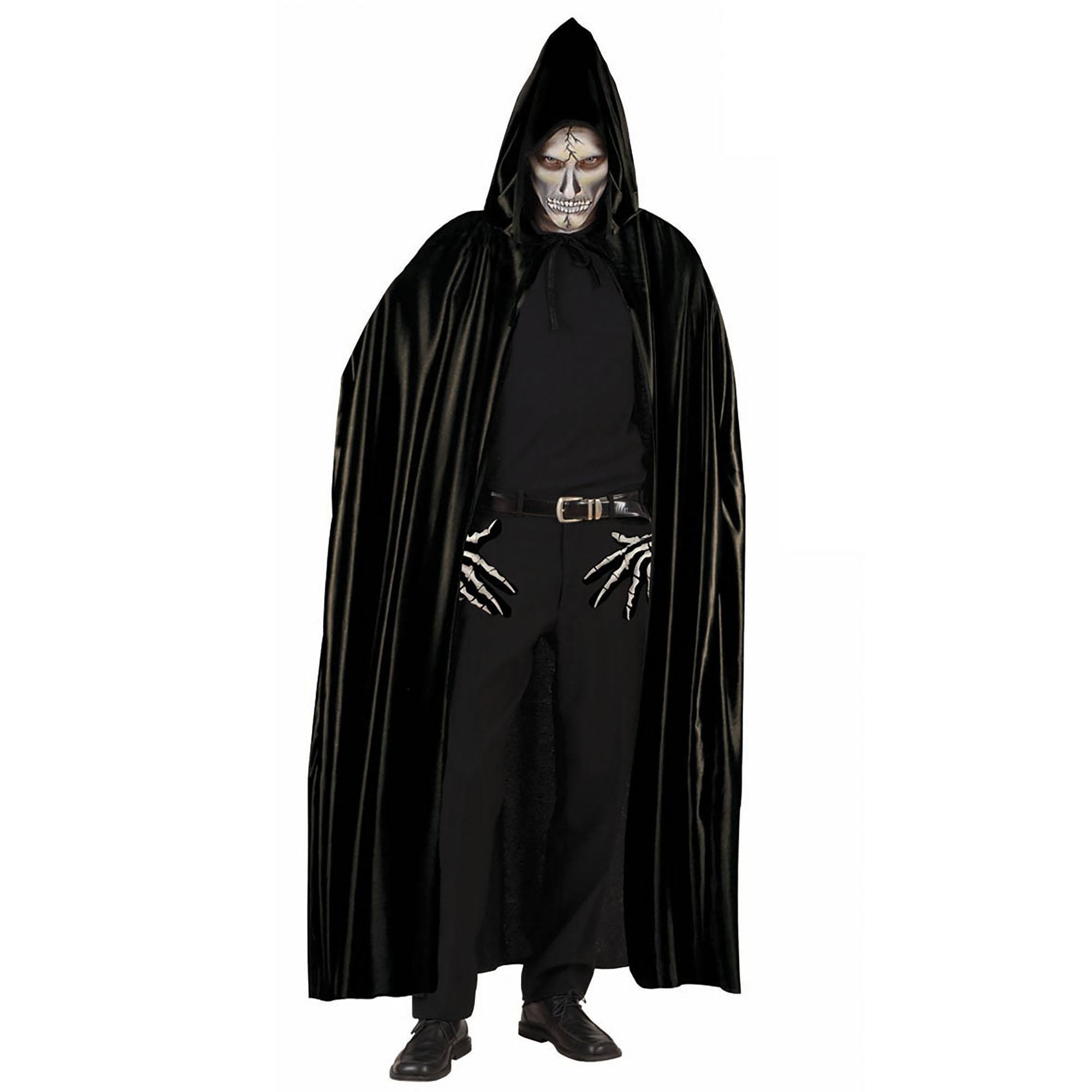  vampier dracula zwarte cape met cappuchon 142 cm