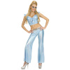 foto 2 bling bling disco broek dames  blauw