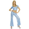 foto 4 bling bling disco broek dames  blauw