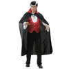 dracula vampier satijnen cape zwart 136 cm