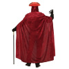 foto 4 fluwele cape met cappuchon rood 150cm