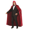 foto 5 fluwele cape met cappuchon rood 150cm