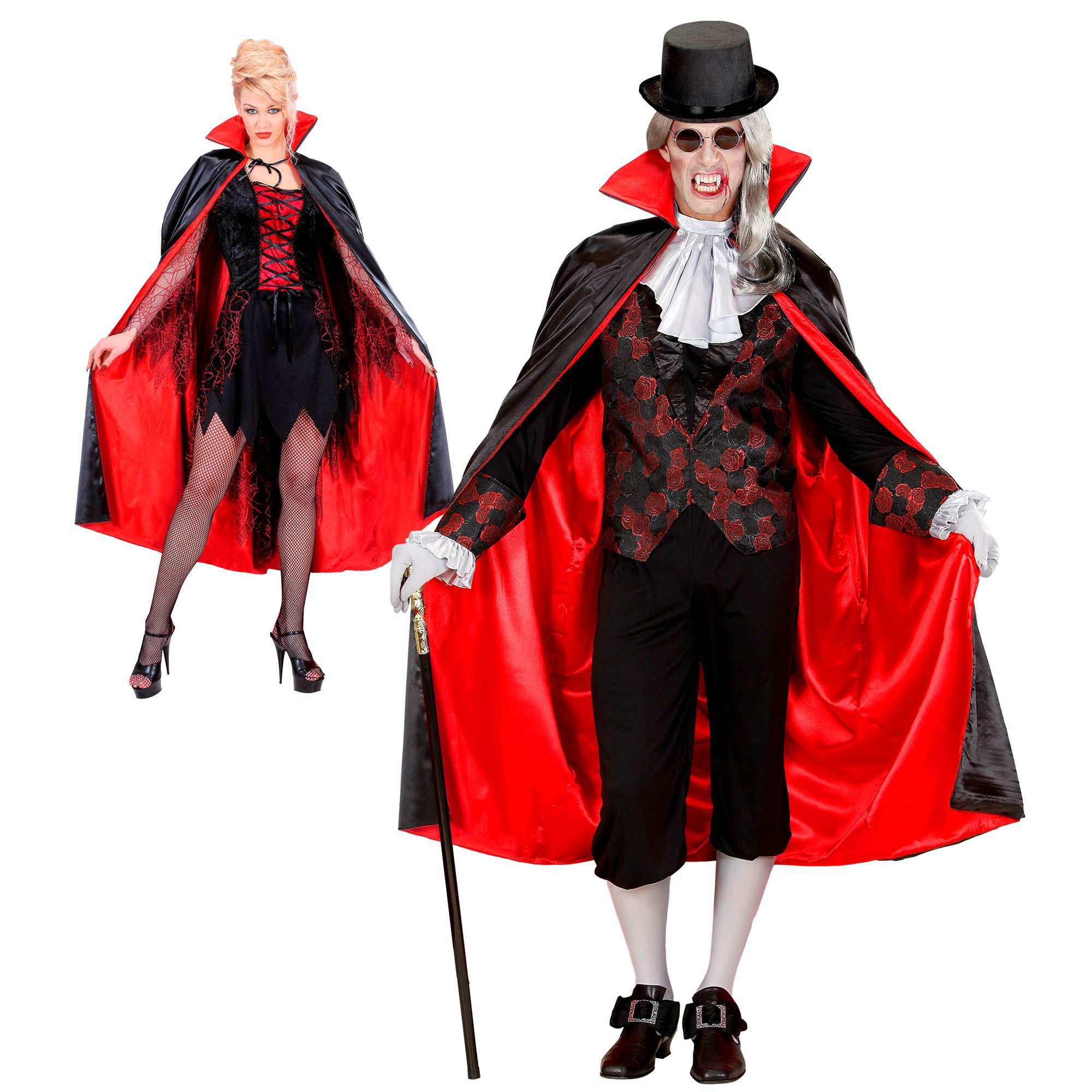 luxe dracula vampier cape volwassen 135cm