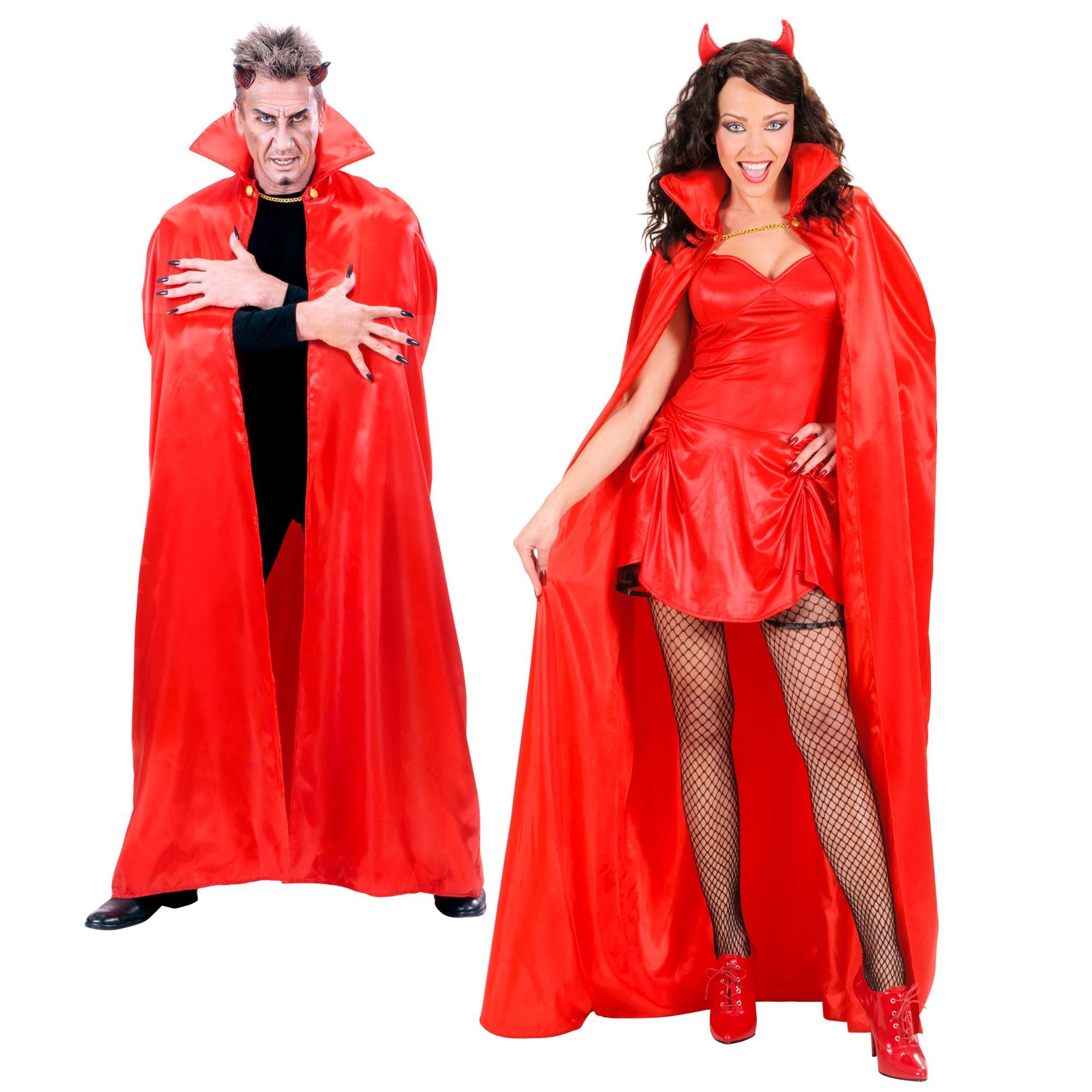 satijnen cape rood campier dracula 158cm