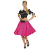foto 3 satijnen rok met petticoat roze