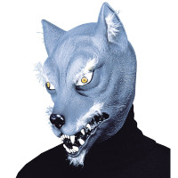 Wolven masker met tanden en haar volwassen Wolven masker met tanden en haar volwassen