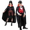 zwarte cape met rode kraag 110 cm dracula