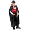 foto 4 zwarte cape met rode kraag 110 cm dracula