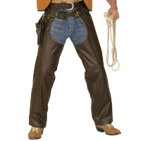 Bruine cowboy chaps leaderlook volwassen Bruine cowboy chaps leaderlook volwassen