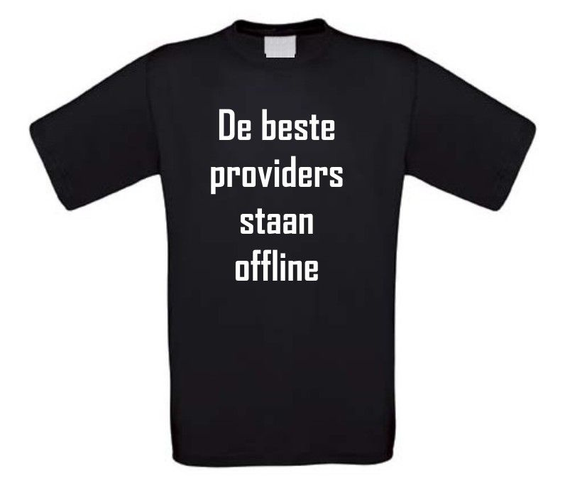 De beste providers staan offline t-shirt korte mouw