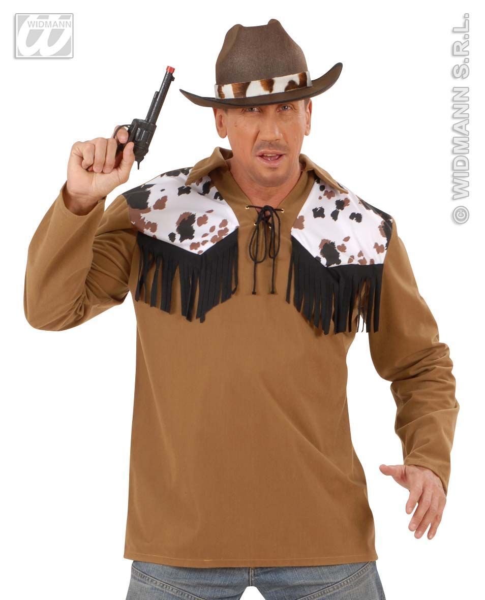 cowboy shirt volwassen bruin