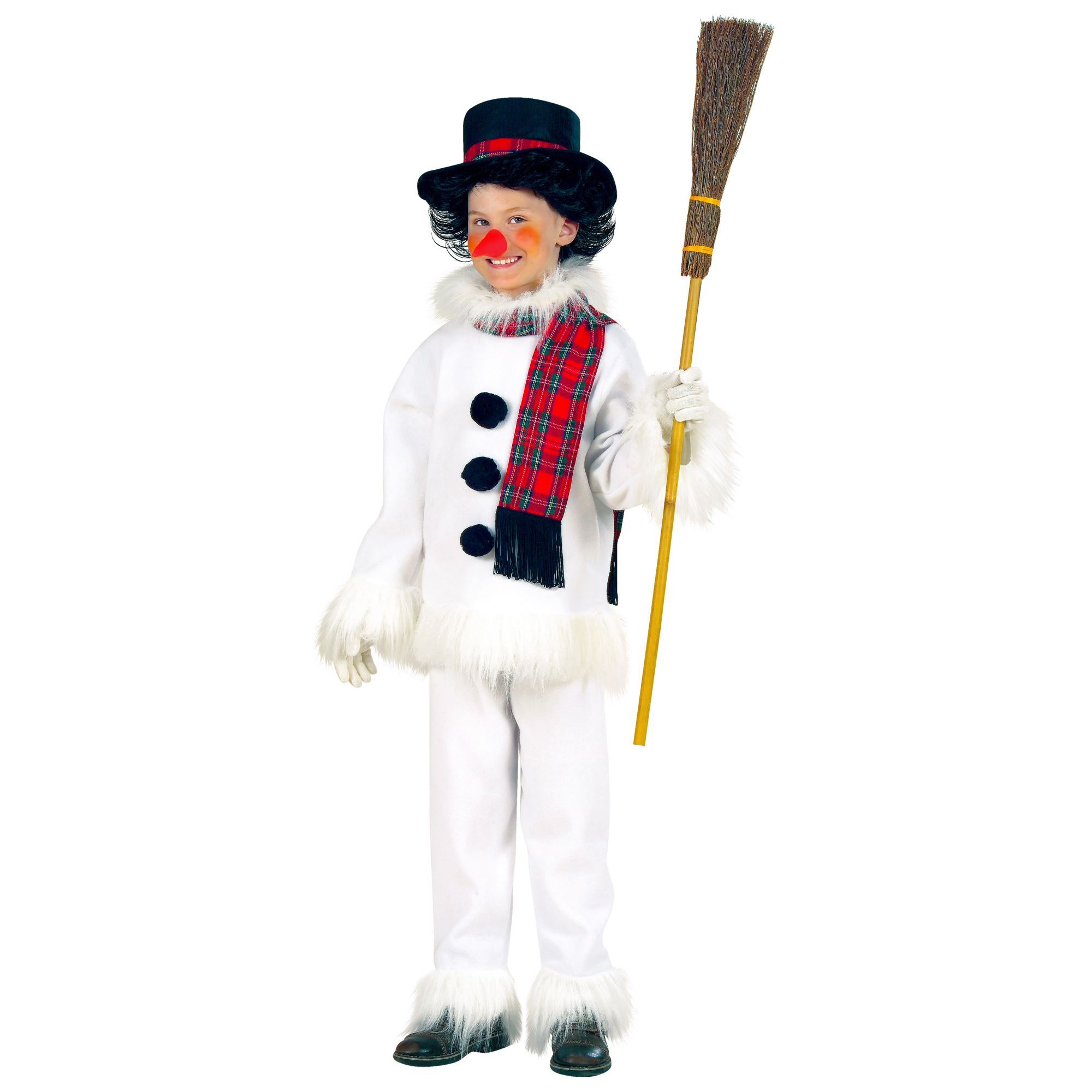 sneeuwpop sneeuwman kinder kostuum flanel