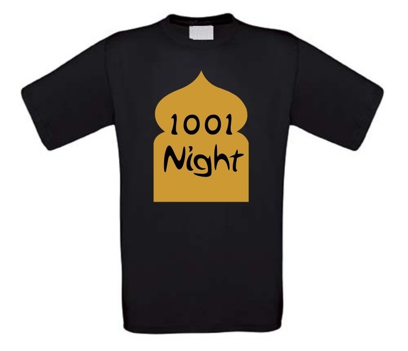 1001 night t-shirt korte mouw goude opdruk