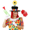 foto 2 Clownshoed fluweel met zonnebloem en rood haar