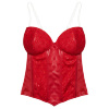 foto 1 Corset rood met kant
