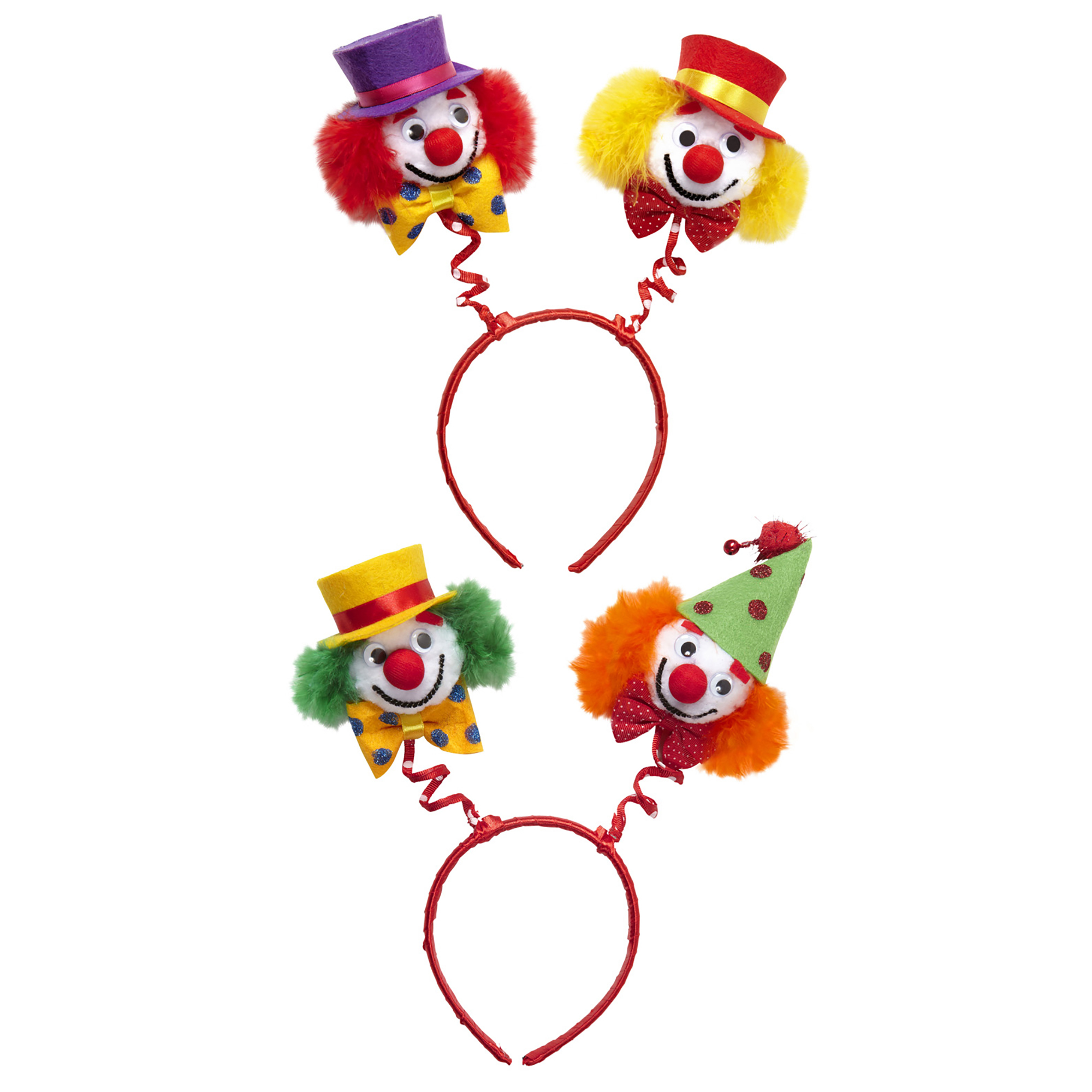 Diadeem met clowns hoofden
