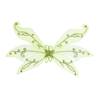 Maxi vleugels groen glitter